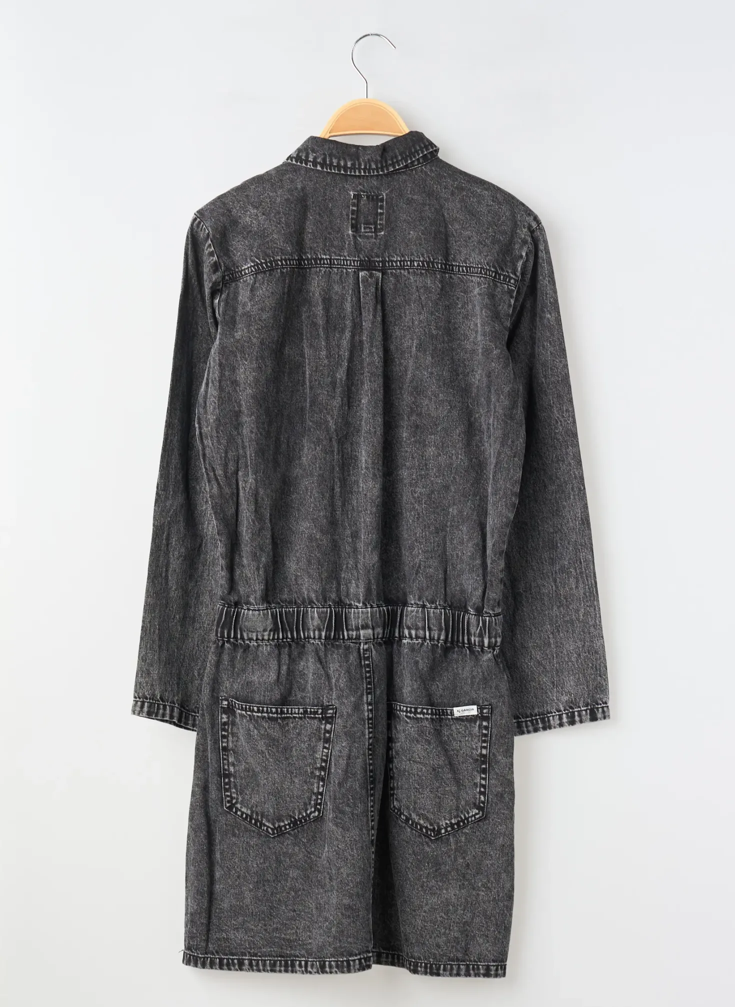 Robe Mi-longue Garcia Gris Manches Longues