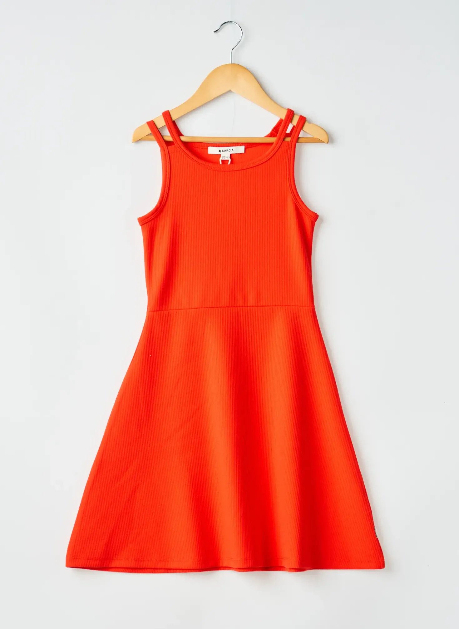 Robe Mi-longue Garcia Orange Fines Bretelles