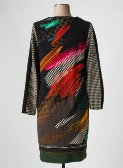 Robe Mi-longue Guy Dubouis Noir Manches Longues