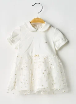 Robe Mi-longue Gymp Blanc Manches Courtes
