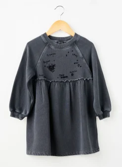 Robe Mi-longue Ikks Gris Manches Longues