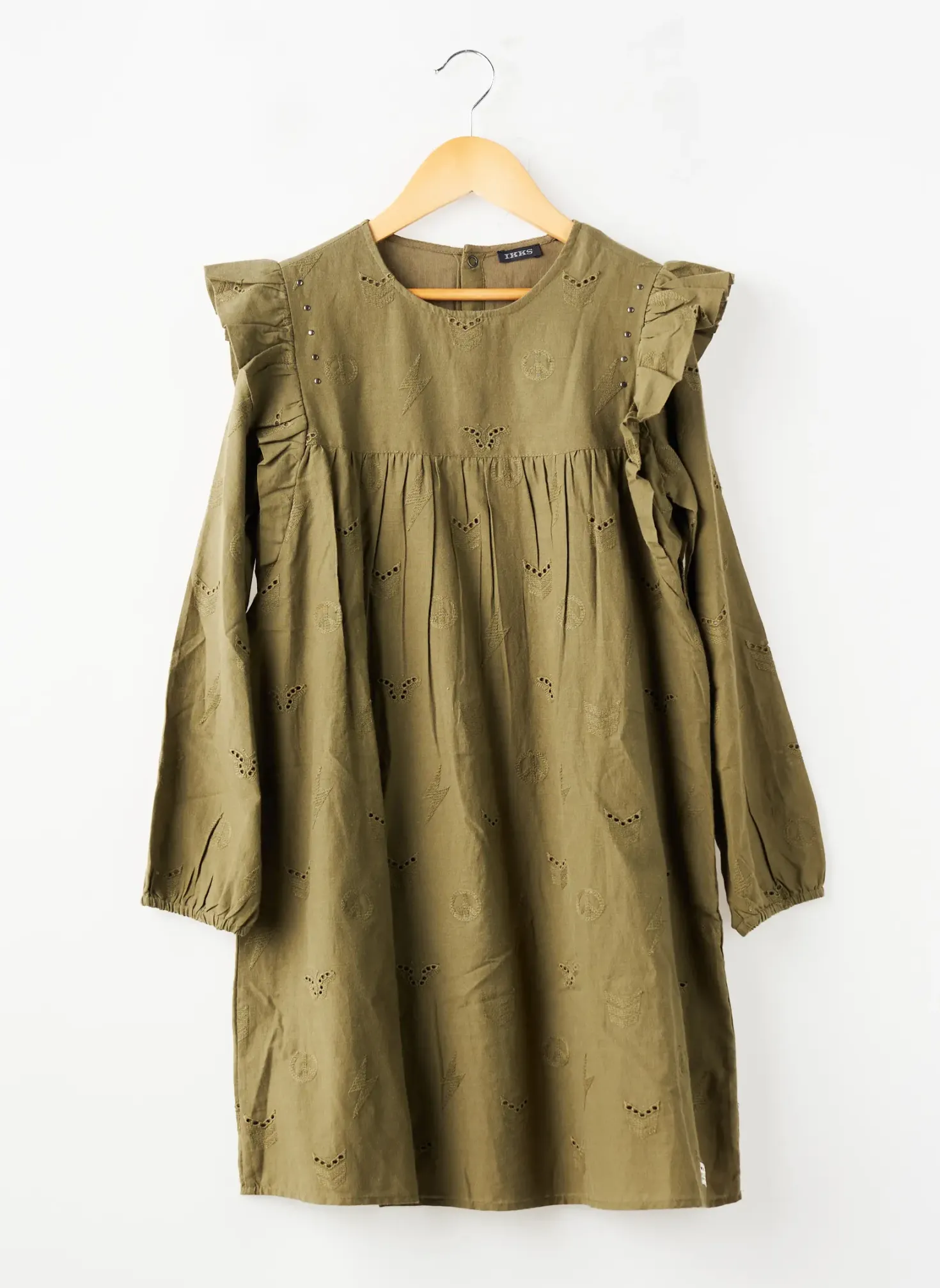 Robe Mi-longue Ikks Vert Manches Longues