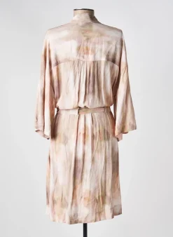 Robe Mi-longue Indi & Cold Beige Manches Longues