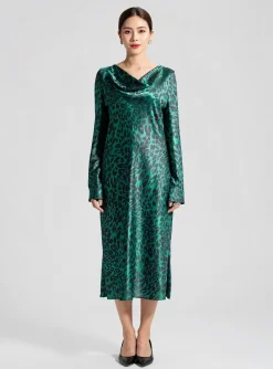 Robe Mi-longue Joseph Ribkoff Vert Manches Longues