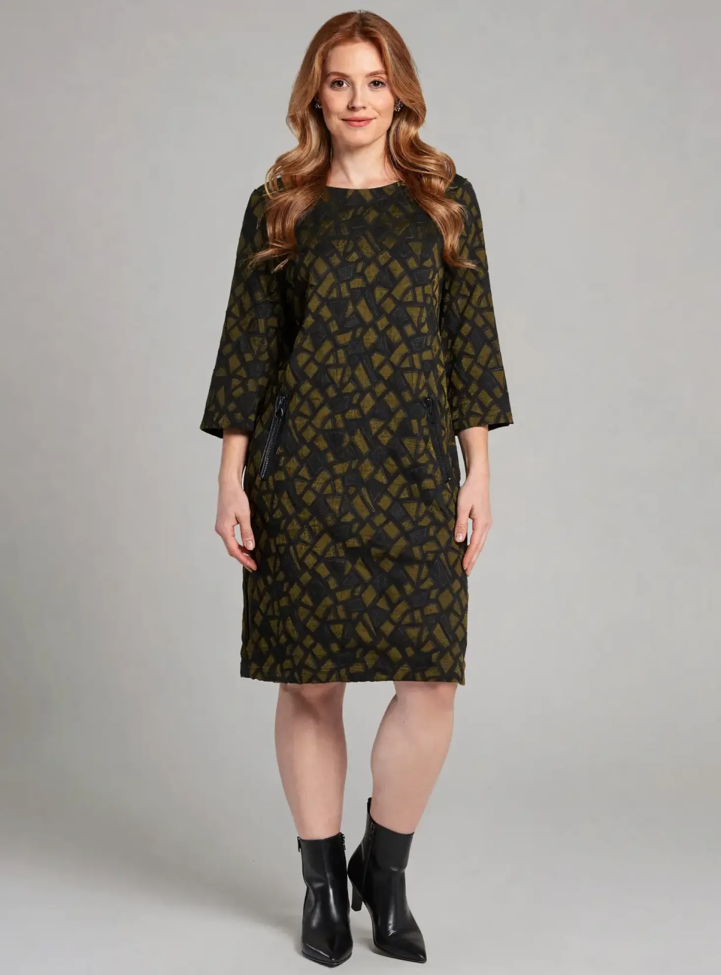 Robe Mi-longue Joseph Ribkoff Vert Manches Longues