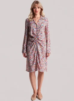 Robe Mi-longue Joy's Paris Blanc Manches Longues