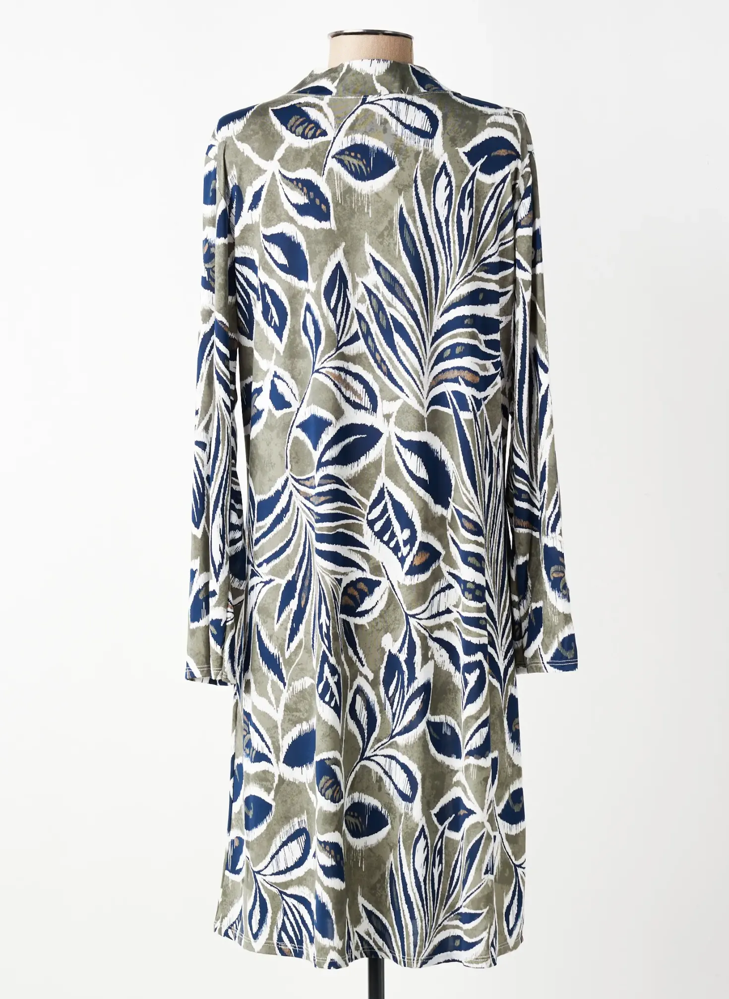 Robe Mi-longue Joy's Paris Bleu Manches Longues