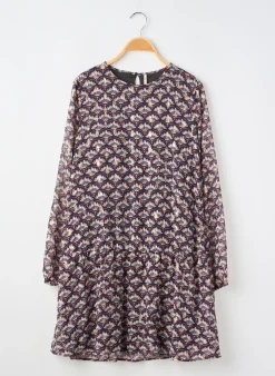 Robe Mi-longue Kids Only Bleu Manches Longues