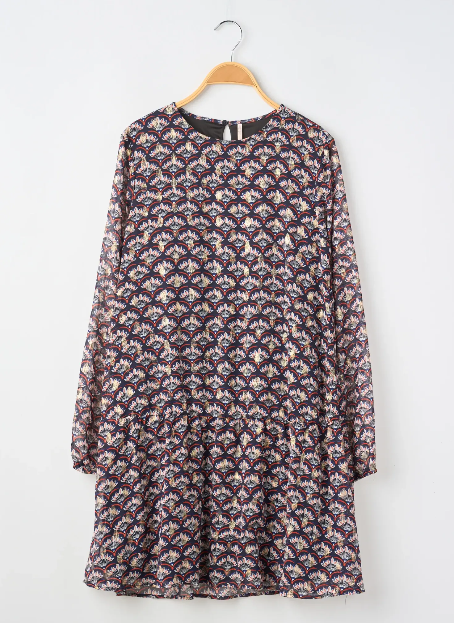 Robe Mi-longue Kids Only Bleu Manches Longues
