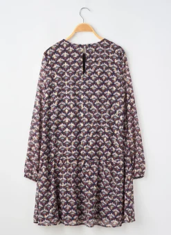Robe Mi-longue Kids Only Bleu Manches Longues