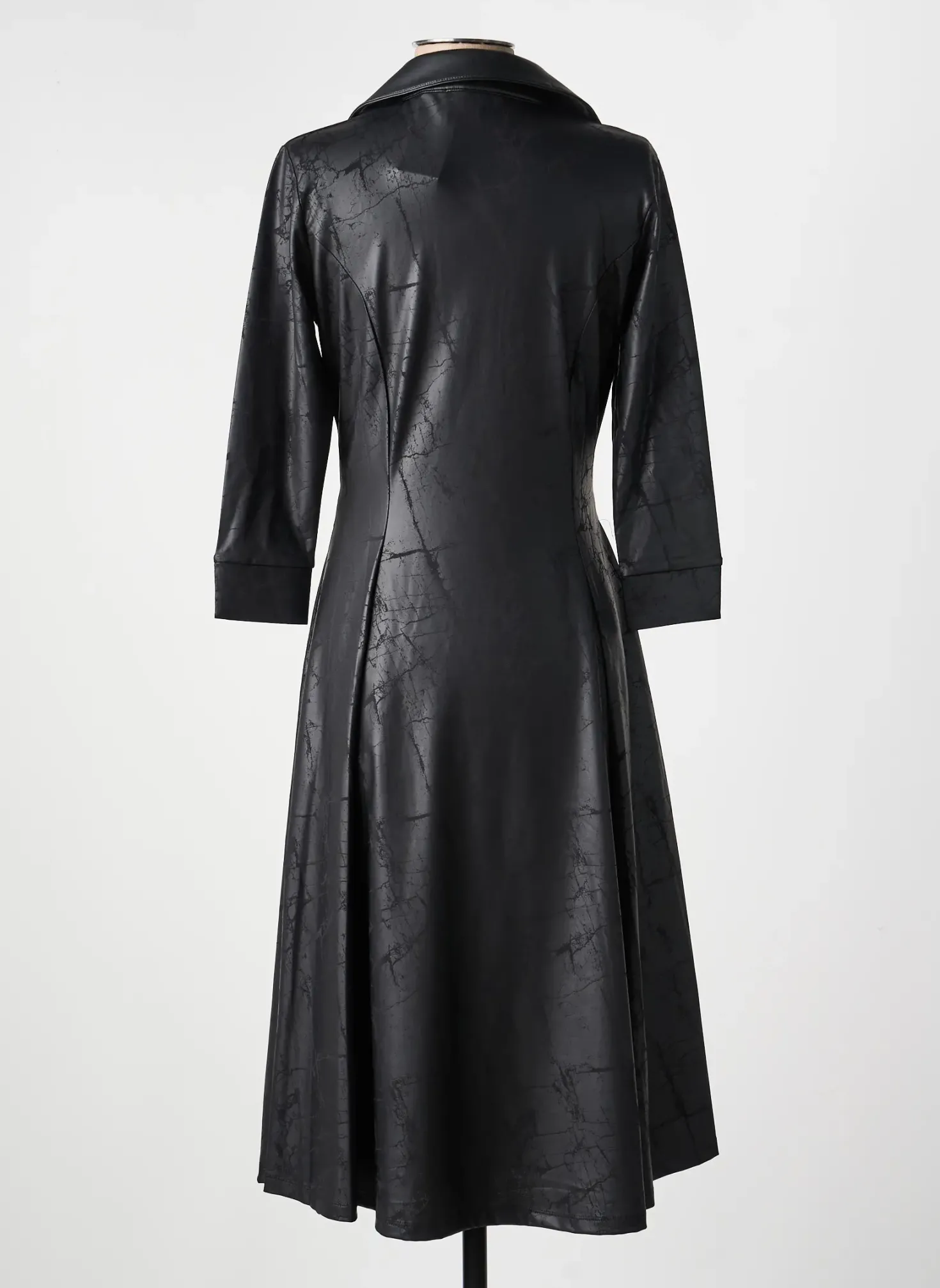 Robe Mi-longue Kozan Noir Manches Longues
