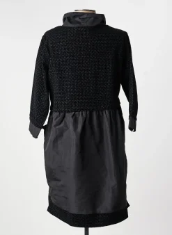 Robe Mi-longue Kozan Noir Manches 3/4
