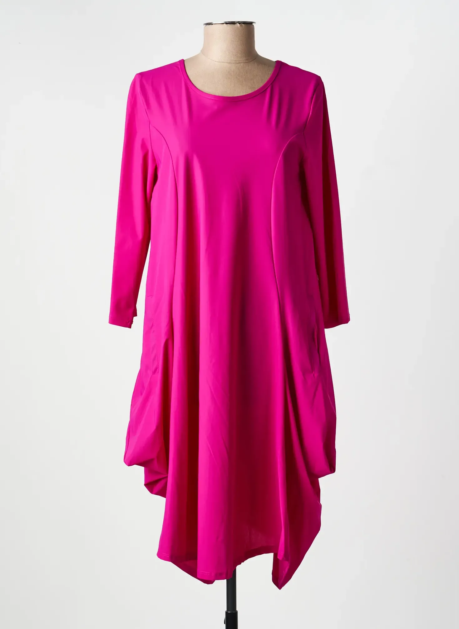 Robe Mi-longue Kozan Rose Manches Longues