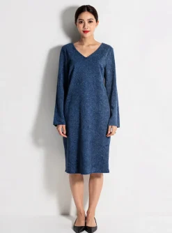 Robe Mi-longue La Fee Maraboutee Bleu Manches Longues