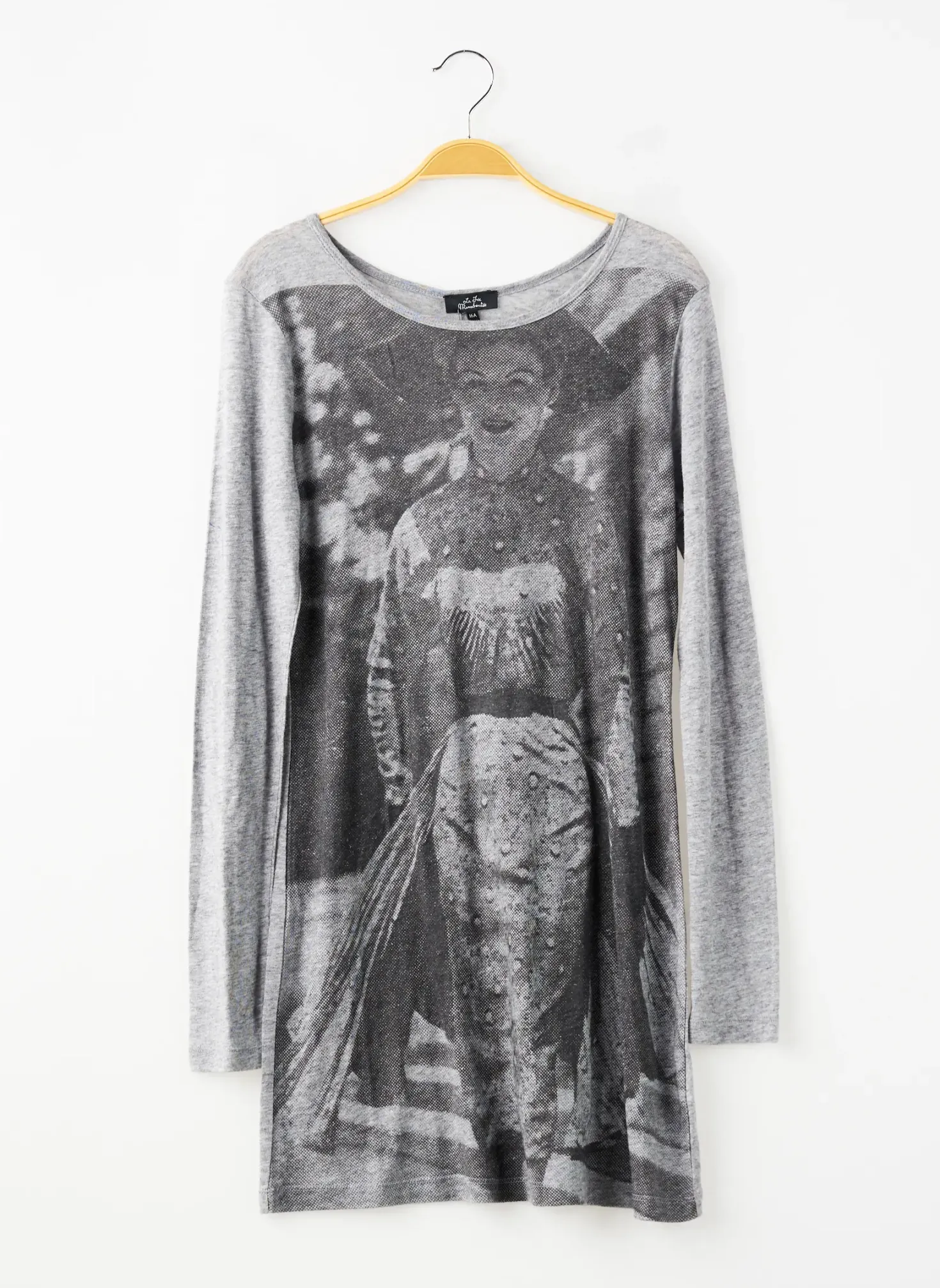 Robe Mi-longue La Fee Maraboutee Gris Manches Longues