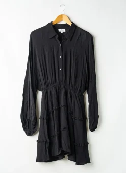 Robe Mi-longue Leger By Lena Gercke Noir Manches Longues