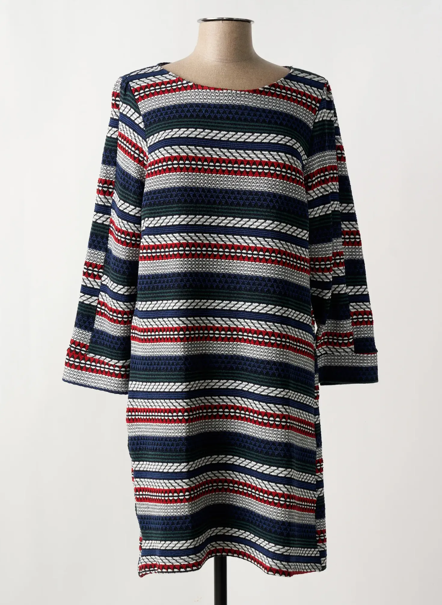 Robe Mi-longue Le Singe De Julie Bleu Manches Longues