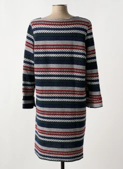 Robe Mi-longue Le Singe De Julie Bleu Manches Longues