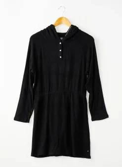 Robe Mi-longue Le Temps Des Cerises Noir Manches Longues
