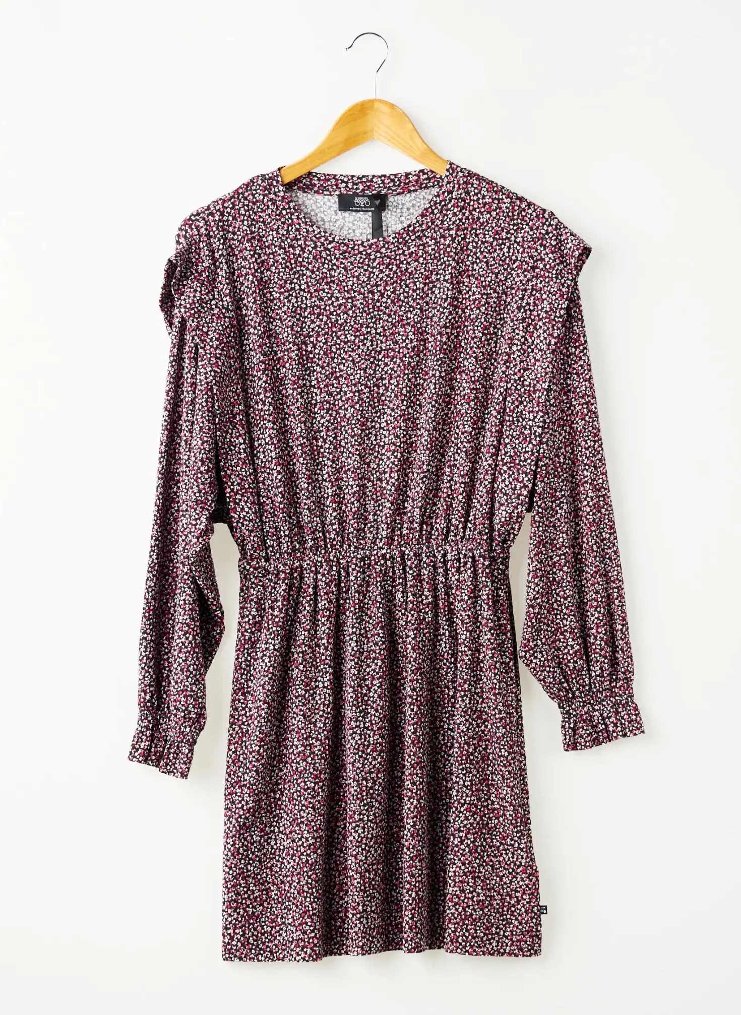 Robe Mi-longue Le Temps Des Cerises Noir Manches Longues