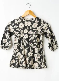 Robe Mi-longue Levv Label Noir Manches Longues