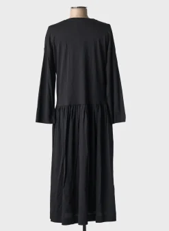 Robe Mi-longue Masai Noir Manches Longues