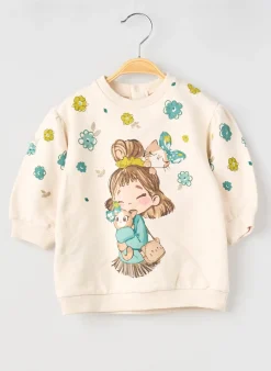 Robe Mi-longue Mayoral Beige Manches Longues