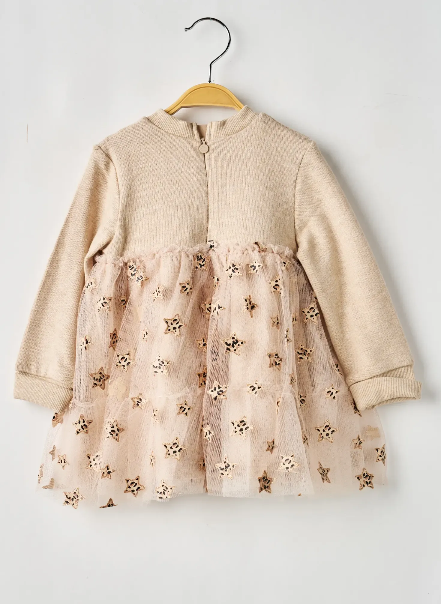 Robe Mi-longue Mayoral Beige Manches Longues