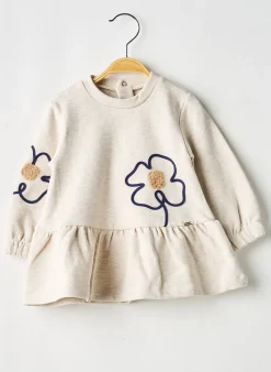 Robe Mi-longue Mayoral Beige Manches Longues
