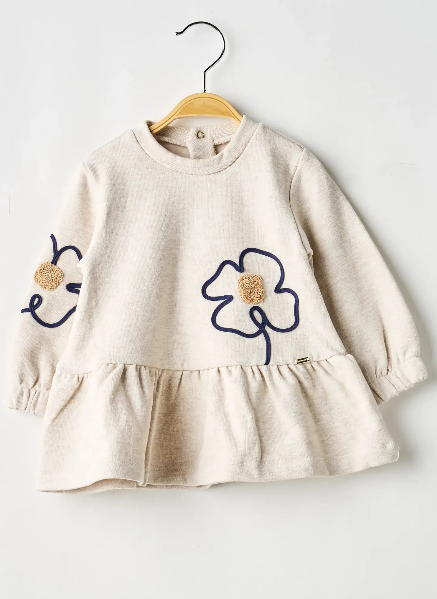Robe Mi-longue Mayoral Beige Manches Longues
