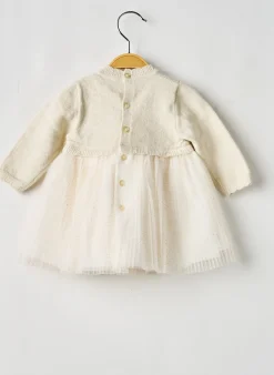 Robe Mi-longue Mayoral Beige Manches Longues