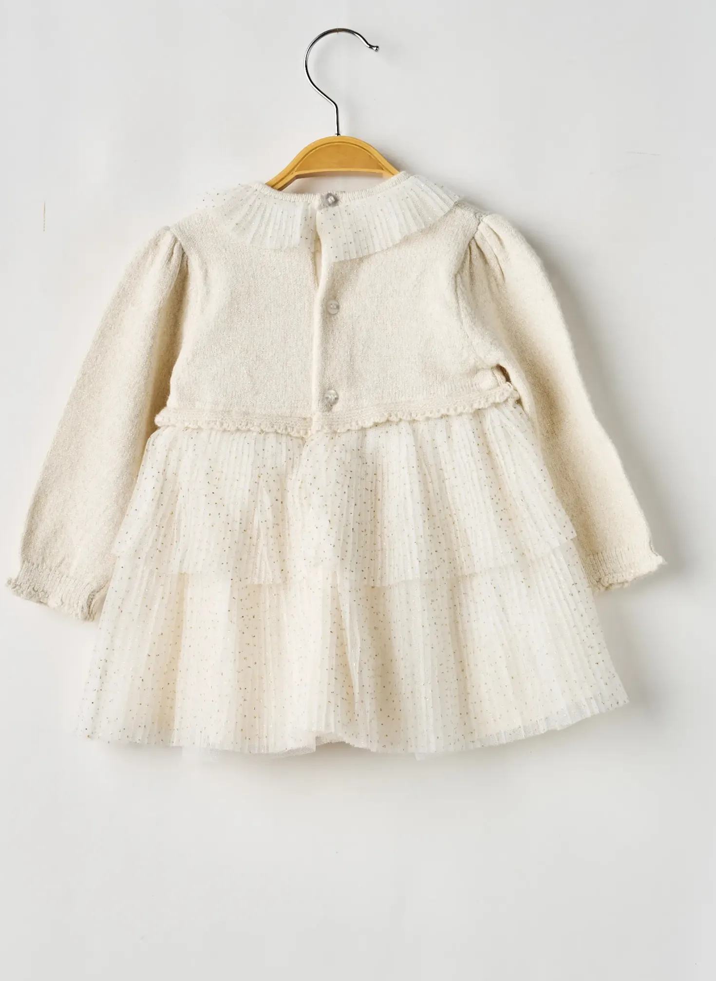 Robe Mi-longue Mayoral Beige Manches Longues