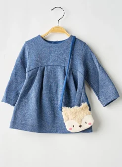 Robe Mi-longue Mayoral Bleu Manches Longues
