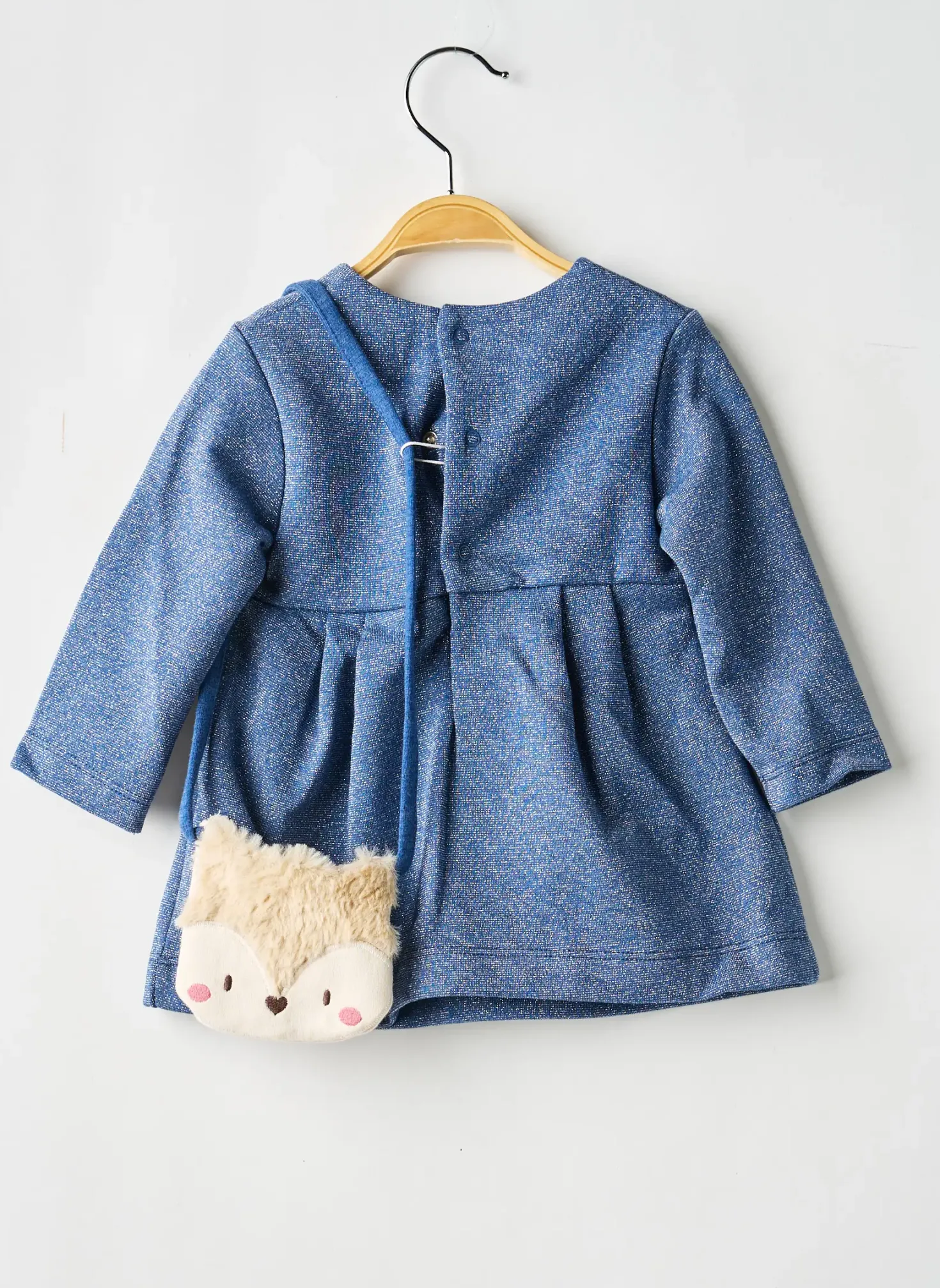 Robe Mi-longue Mayoral Bleu Manches Longues