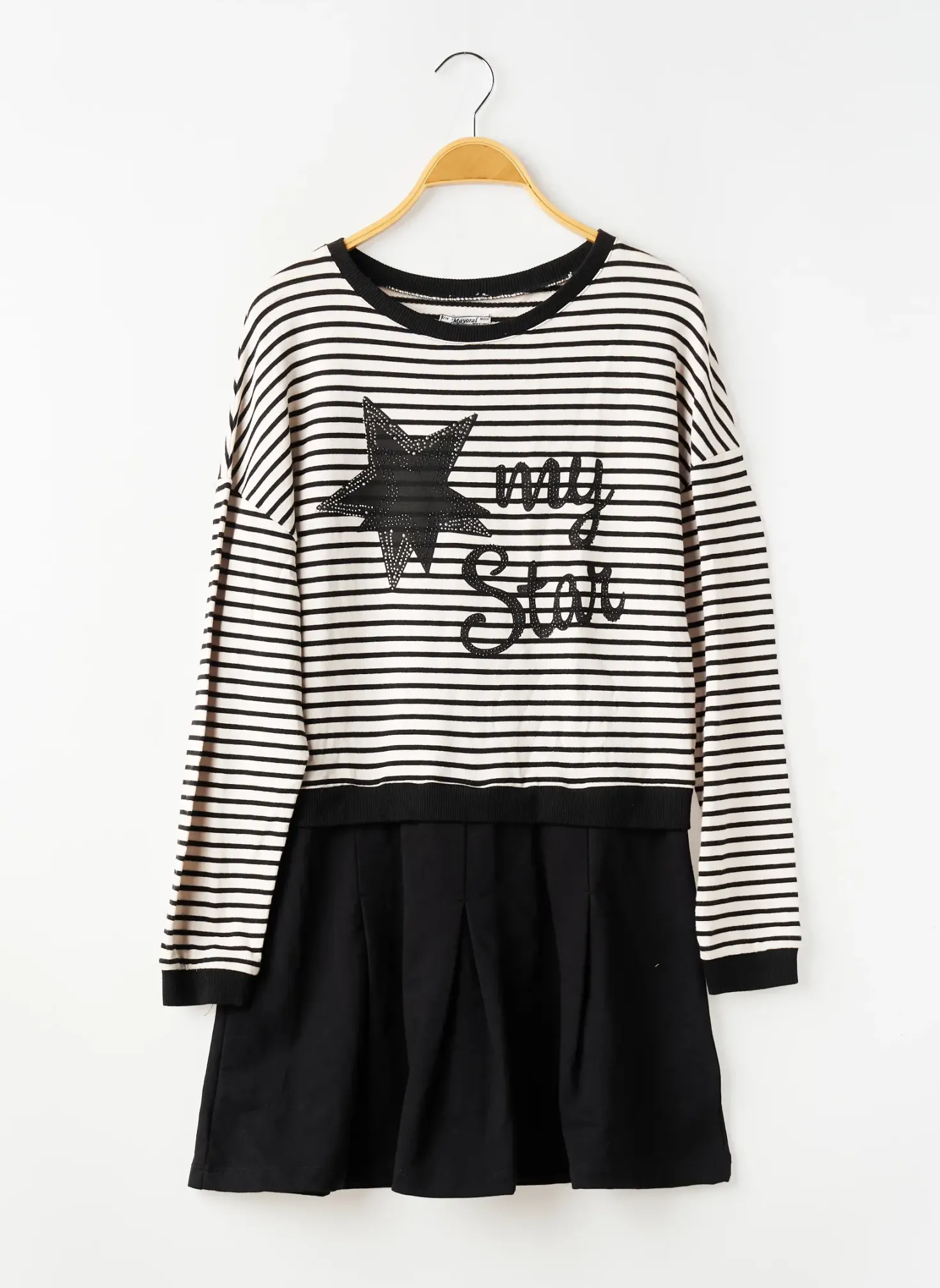 Robe Mi-longue Mayoral Noir Manches Longues