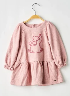 Robe Mi-longue Mayoral Rose Manches Longues