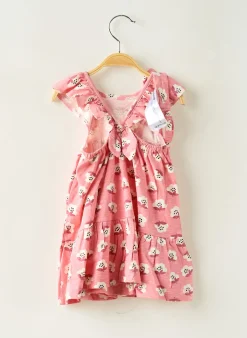 Robe Mi-longue Mayoral Rose Manches Courtes