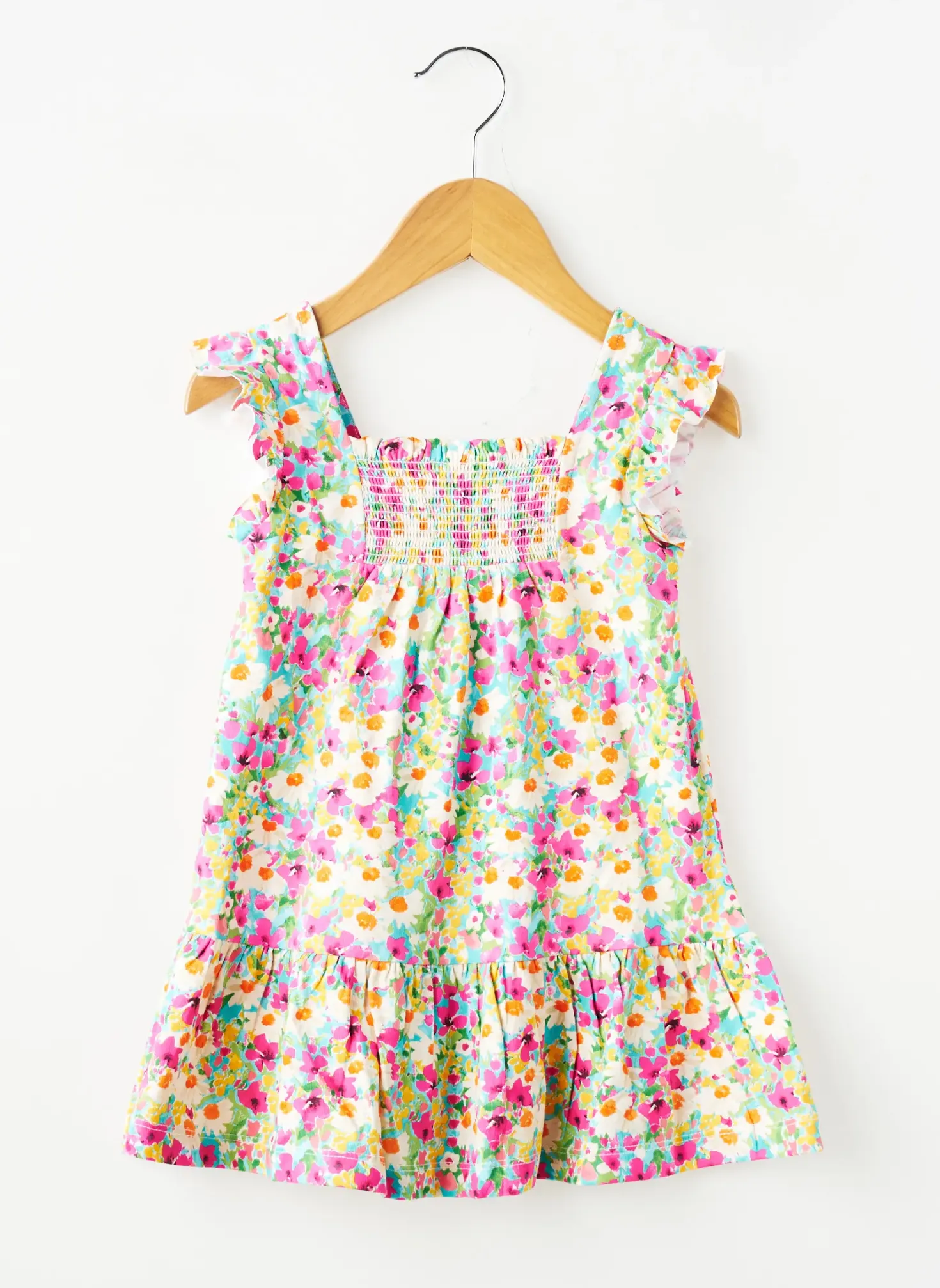 Robe Mi-longue Mayoral Rose Manches Courtes