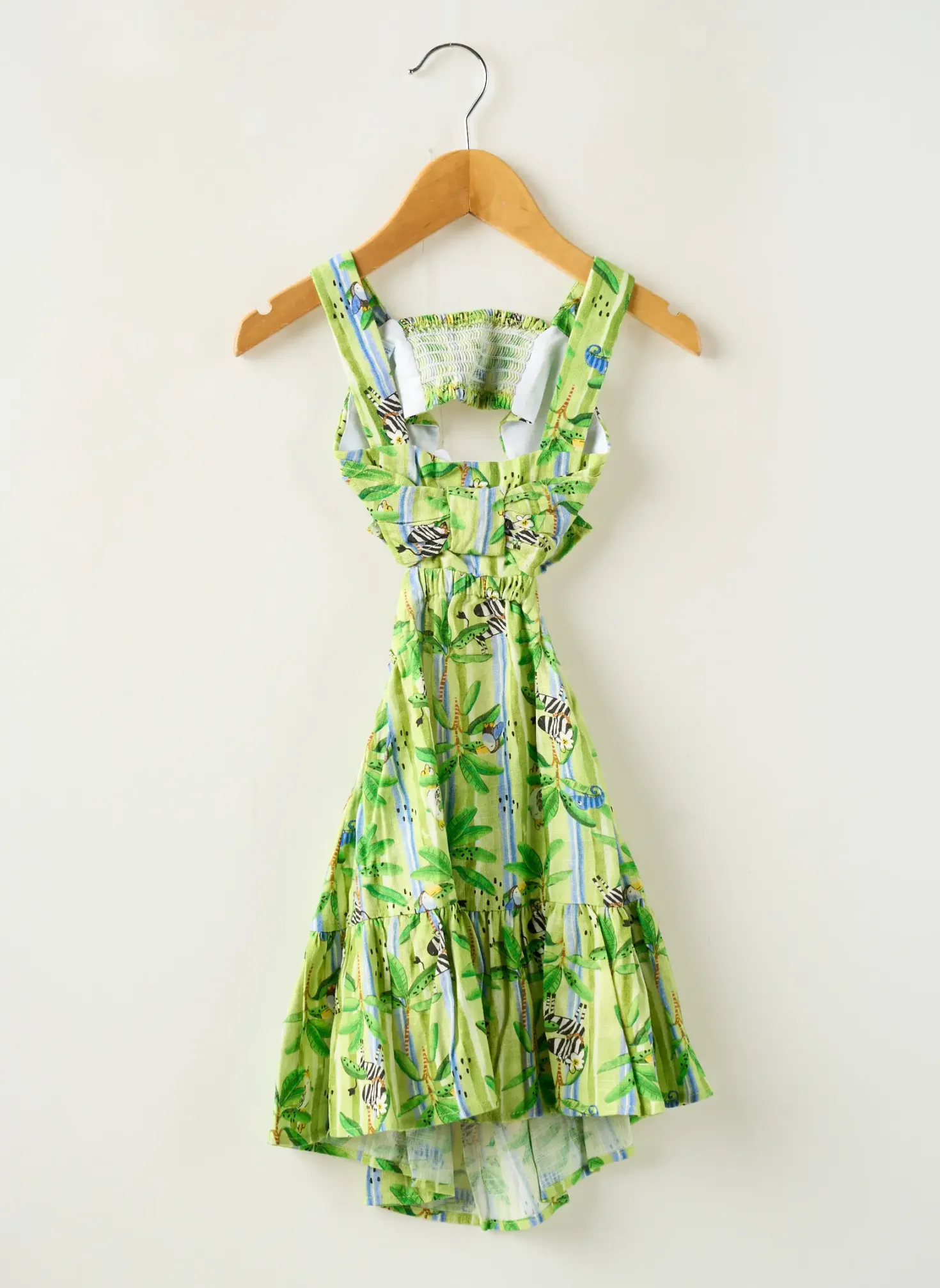 Robe Mi-longue Mayoral Vert Fines Bretelles