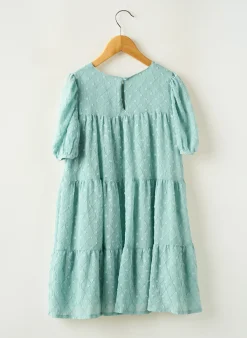 Robe Mi-longue Mayoral Vert Manches Courtes