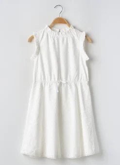 Robe Mi-longue Mini Molly Blanc Sans Manche