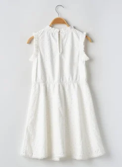 Robe Mi-longue Mini Molly Blanc Sans Manche