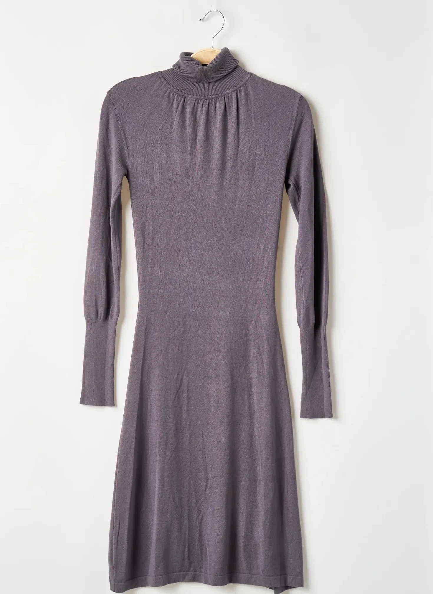 Robe Mi-longue Naf Naf Gris Manches Longues