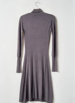 Robe Mi-longue Naf Naf Gris Manches Longues