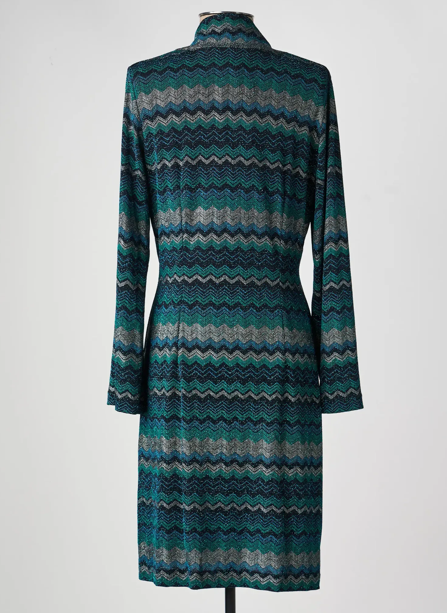 Robe Mi-longue Nathalie Chaize Vert Manches Longues
