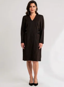 Robe Mi-longue Nathalie Chaize Noir Manches Longues