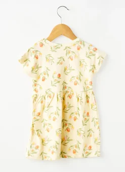 Robe Mi-longue Noppies Jaune Manches Courtes