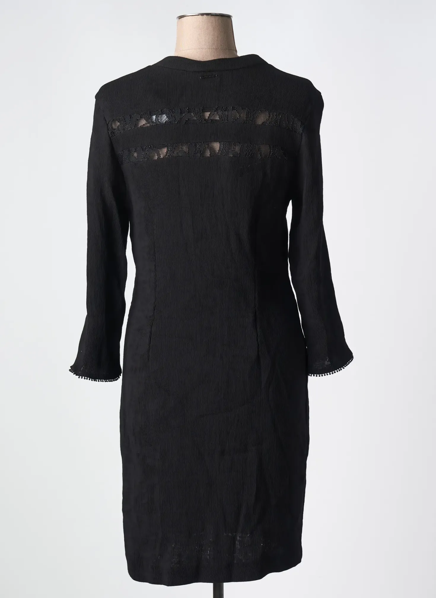 Robe Mi-longue One Step Noir Manches Longues