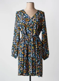 Robe Mi-longue Only Bleu Manches Longues
