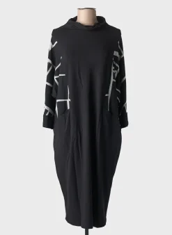 Robe Mi-longue Ozai N Ku Noir Manches Longues